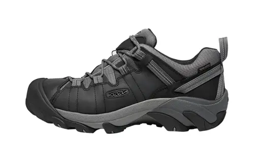 Keen Targhee II WP Slip Resistant Slip Resistant Low top Hiking Shoes, Outdoor Shoes Men's Black Gray