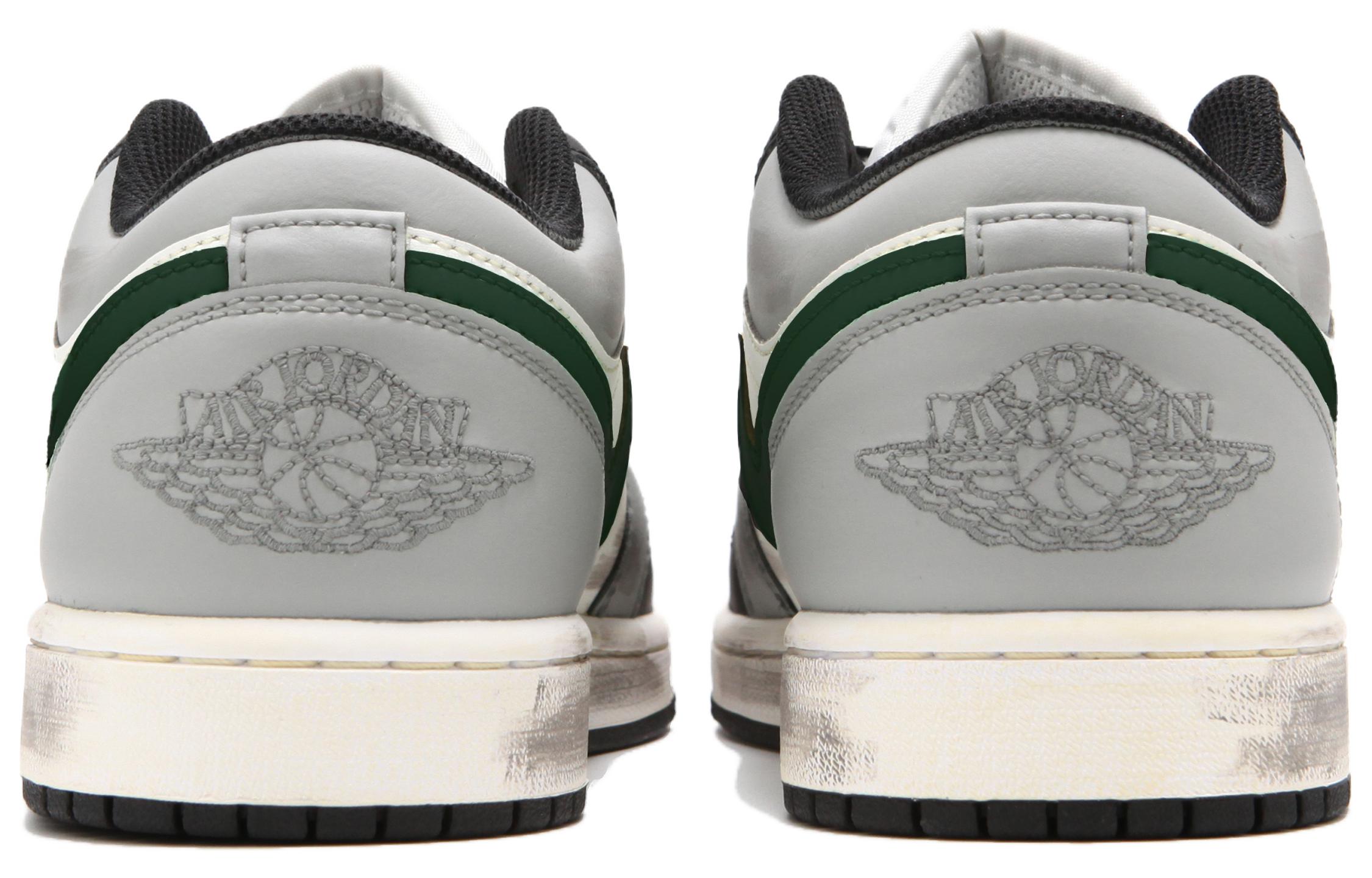 Jordan Air Jordan 1 Vintage Basketball Shoes Women’s Low Top Beige Gray Black