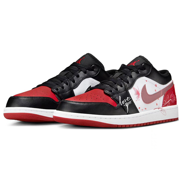 Jordan Air Jordan 1 Vintage Basketball Shoes Unisex Low Top Red/Black