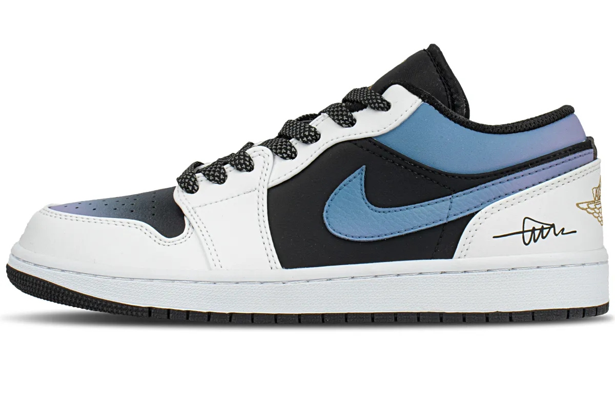 Jordan Air Jordan 1 Abrasion Resistant Low top Vintage Basketball Shoes Unisex Blue Red