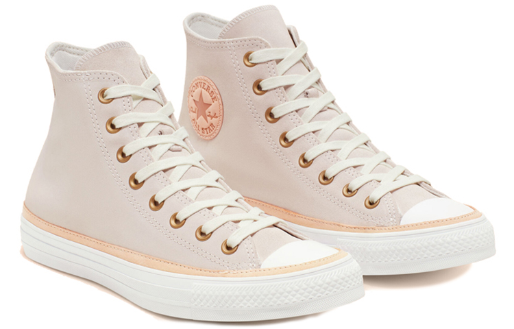 Кеды Converse Chuck Taylor All Star Vachetta Leather Trim (розовый / белый) — фото 3