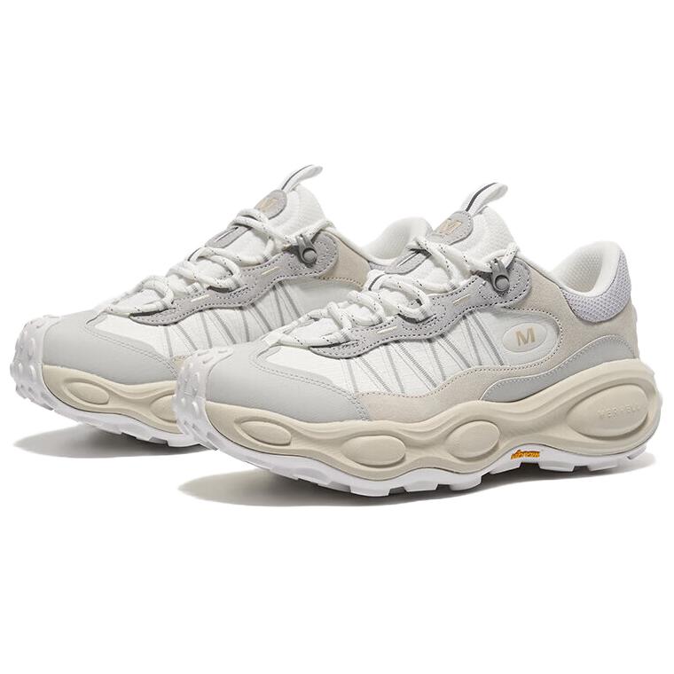 MERRELL Slip Resistant, Abrasion Resistant, Lightweight Low top Hiking Shoes Unisex Cream Gray