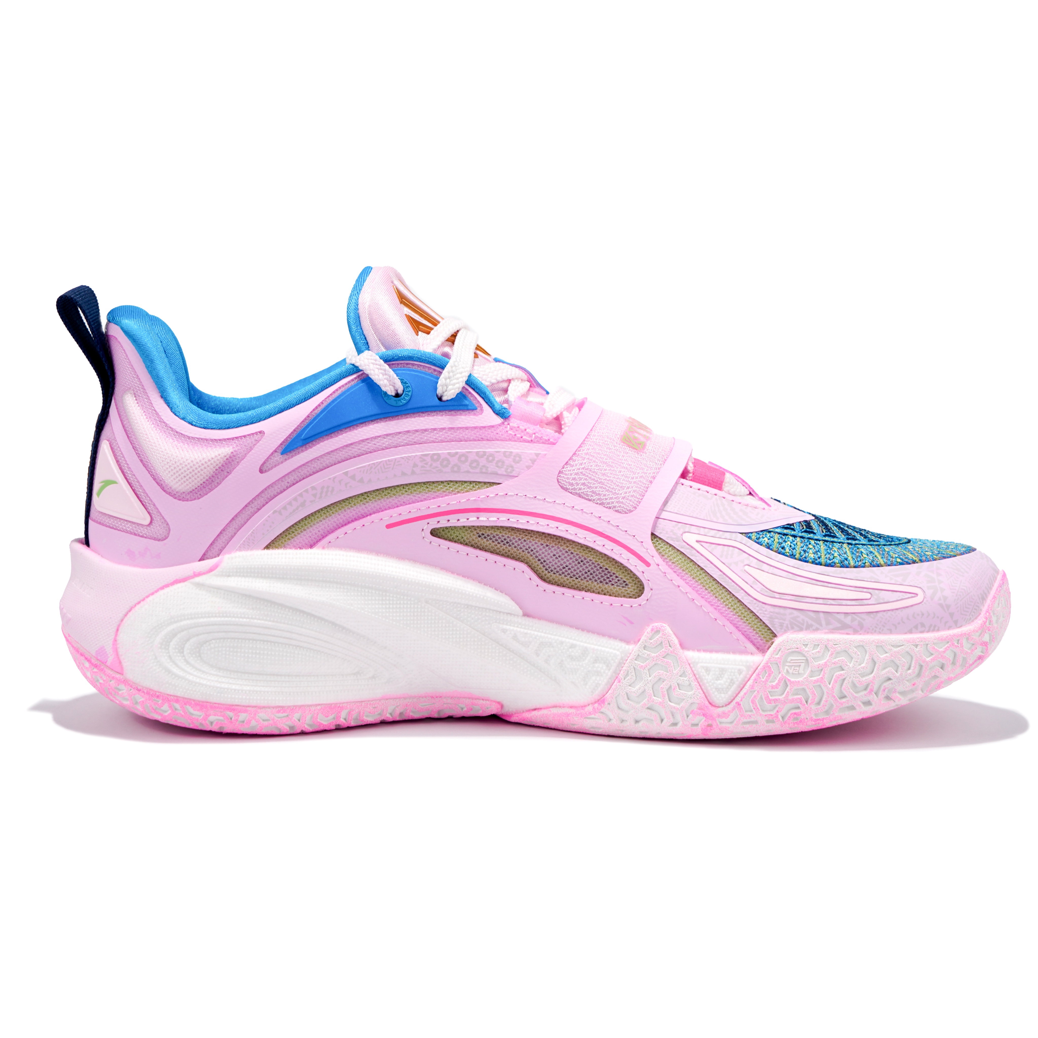 Anta KAI 1 Cushioning Abrasion Resistant Cushioning, Wear Resistant Low top Basketball Shoes Men’s Blue Pink