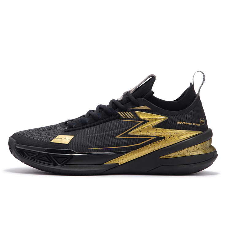 361° BIG3 5.0 Pro Basketball Shoes Men’s Low Top Obsidian Black/Crown Gold