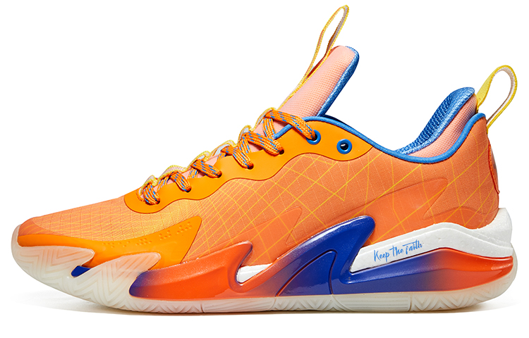 RIGORER Stop Ge 1.0 Basketball Shoes Unisex Low Top Orange Red/Lemon/University Blue