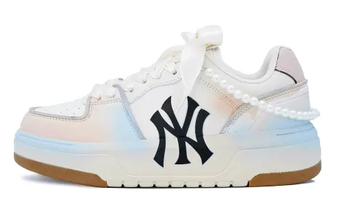 MLB Chunky Liner Low top Skateboard Shoes Unisex Blue Pink Gradient