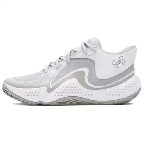 Under Armour Spawn 6 Slip Resistant Abrasion Resistant Mid top Basketball Shoes Unisex White