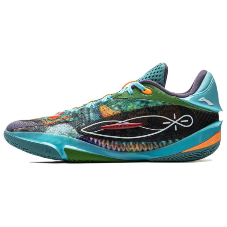 LiNing Li Ning Wade 808 5 ULTRA Ultra Technology Carbon Plate Stable and Lightweight Shock Absorbing Anti-Slip Wear Resistant Support Rebound Grip Low-top Basketball Shoes Men's Blue Green Purple