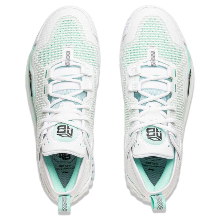 Li Ning BadFive 3 Low Cushioning, Wear Resistant Low top Basketball Shoes Men’s Standard White
