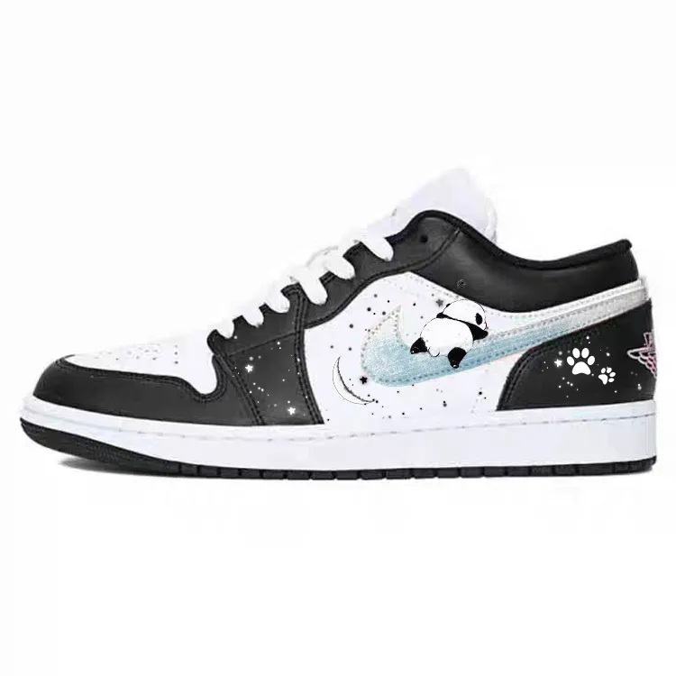 Jordan Air Jordan 1 Vintage Basketball Shoes Unisex Low Top White/Black