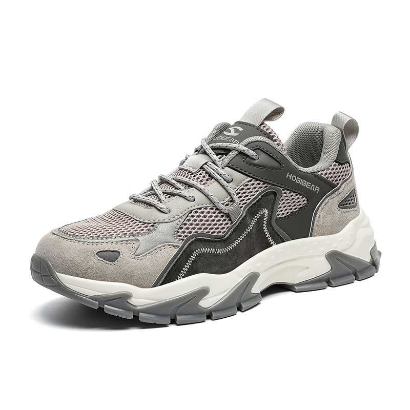 HOBIBEAR Textile, Synthetic Leather Slip Resistant And Breathable Low top Casual Shoes