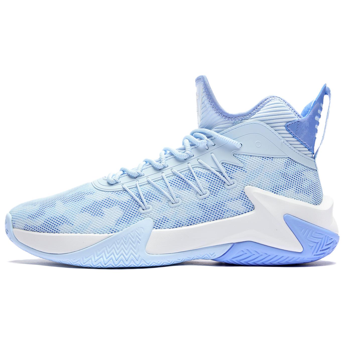 QIAODAN Broken Shadow 1.0 Basketball Shoes Men’s Mid Top Glacier Blue Rhythm Blue