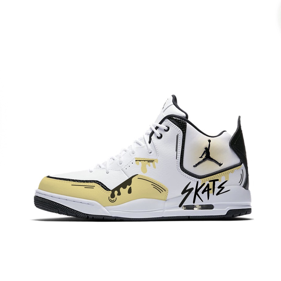 Jordan Courtside 23 Vintage Basketball Shoes Unisex Mid Top Yellow