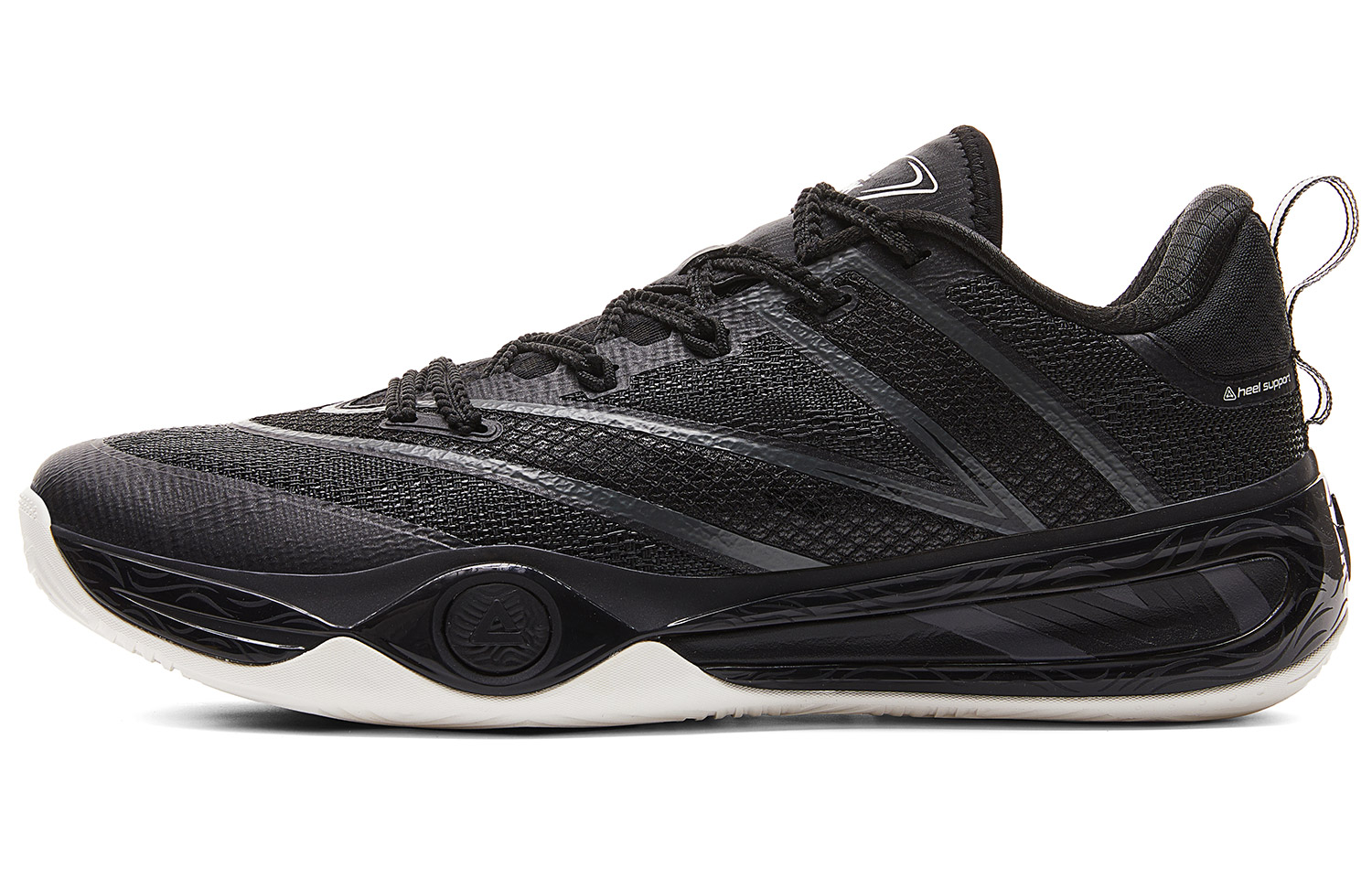 PEAK Abrasion Resistant Rebound Anti Twist Low top Basketball Shoes Men’s Black Magnet Gray