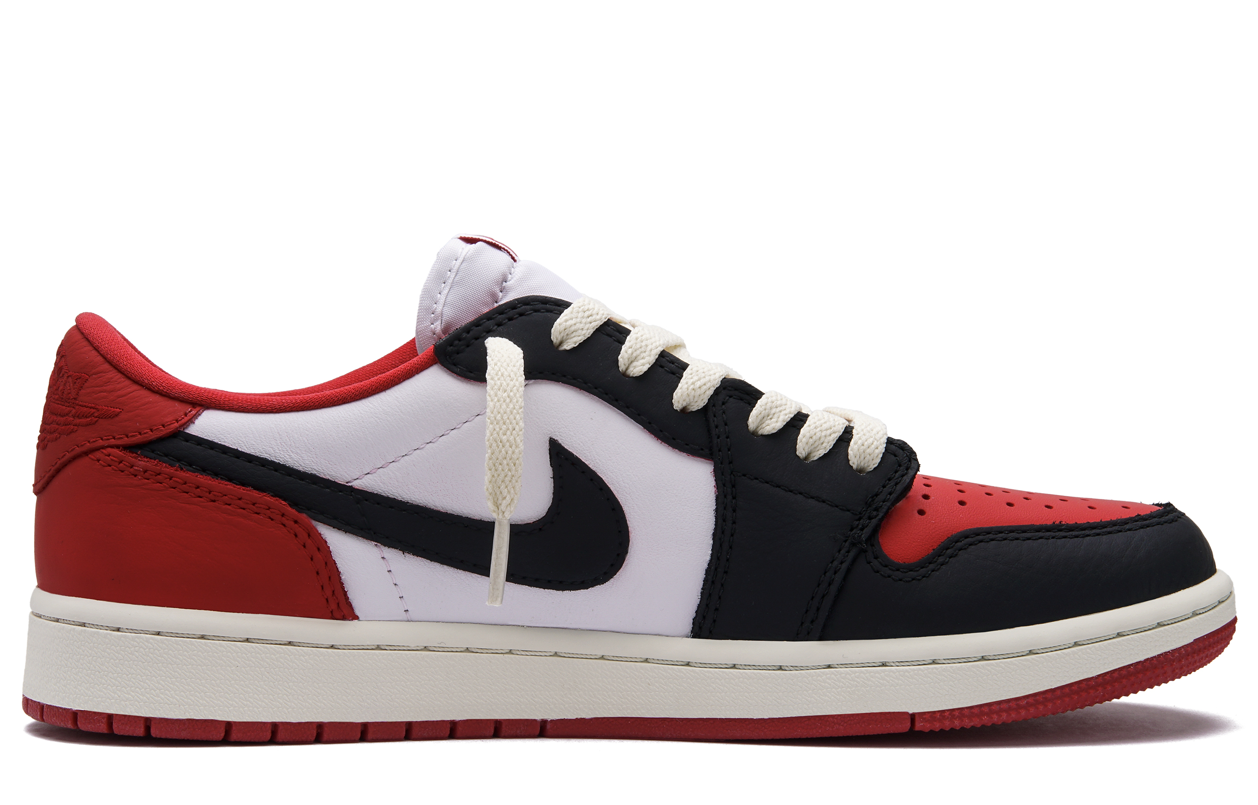 Jordan Air Jordan 1 Slip Resistant Low top Vintage Basketball Shoes Unisex Red