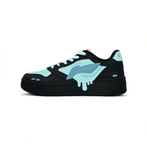 Li Ning Tianji Soft Slip Resistant Abrasion Resistant Low top Skateboard Shoes Women's White Black