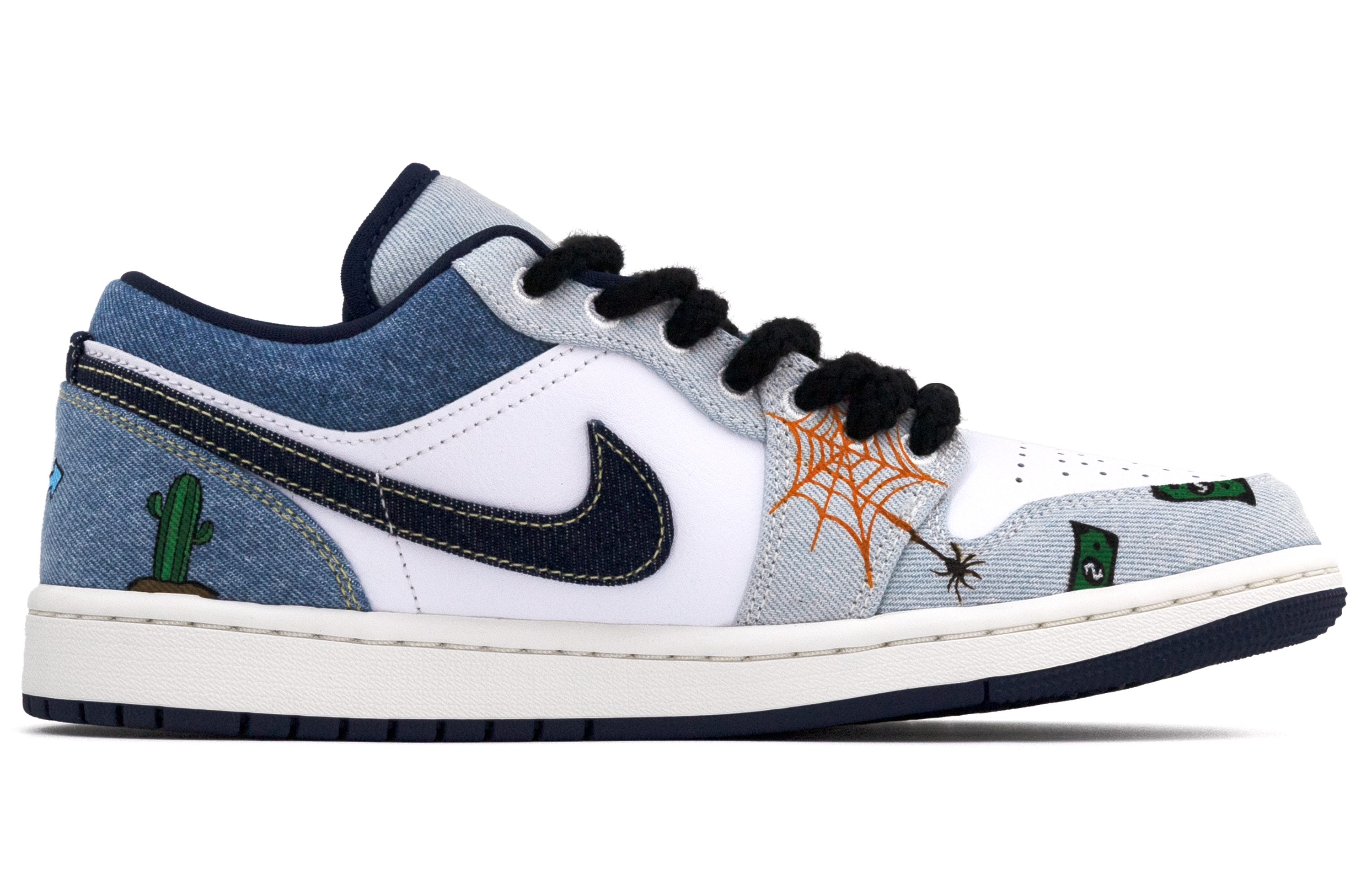 Jordan Air Jordan 1 Low top Vintage Basketball Shoes Men’s White Blue