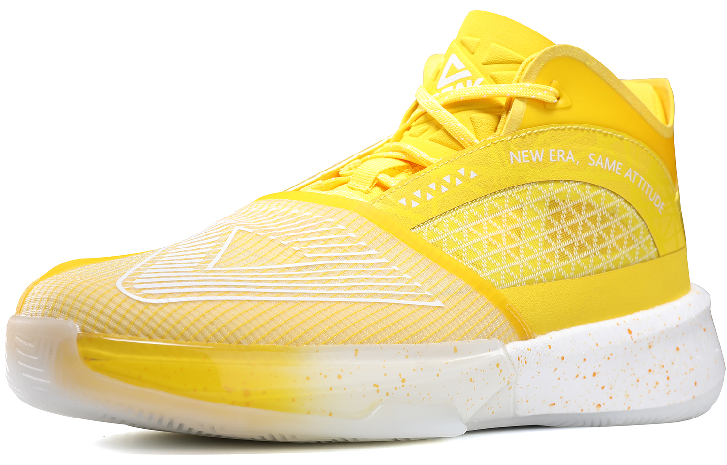 PEAK Surfing The Big Triangle 1.0 Basketball Shoes Men’s Mid Top Mustard Yellow