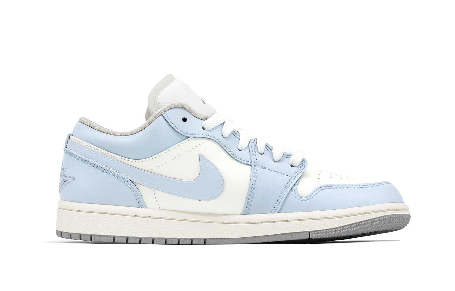 Jordan Air Jordan 1 Blue Context Trendy Cushioning Low top Vintage Basketball Shoes Women’s Blue White