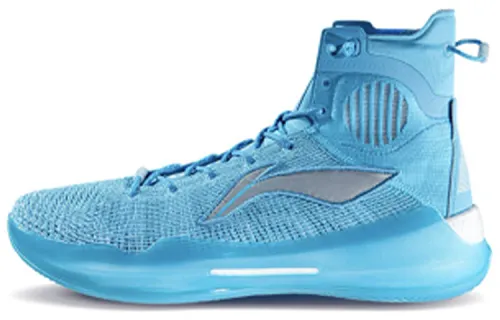 LiNing Yushuai 13 RJ-PE Comfortable and versatile mesh, shock-absorbing, anti-slip, wear-resistant, wrap-around support balance, high-top, basketball shoes, men's North Carolina blue
