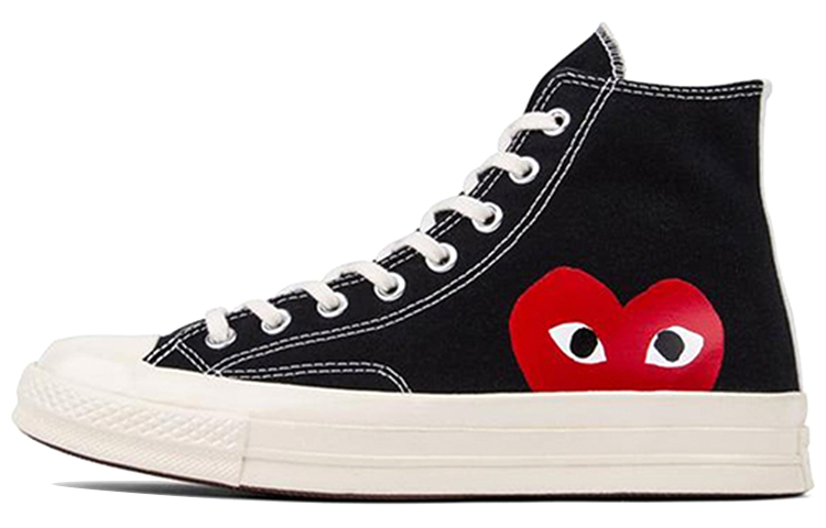 CDG X Converse Chuck Taylor All Star 70 Hi Rei Kawakubo Love Co-Brand стиль Сестры, которые едут по ветру и волнам, износостойкие высокий кеды мужские и женские фасон унисекс черный