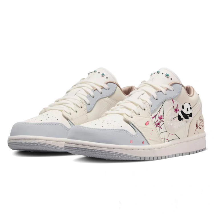 Jordan Air Jordan 1 Cushioning Low top Vintage Basketball Shoes Women’s Ecru