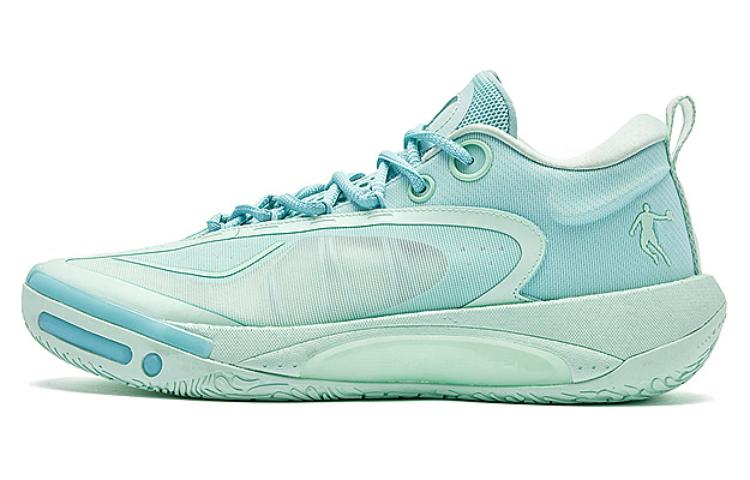 QIAODAN Wind Blade 4 PRO Basketball Shoes Men’s Low Top Enamel Green/Lake Blue