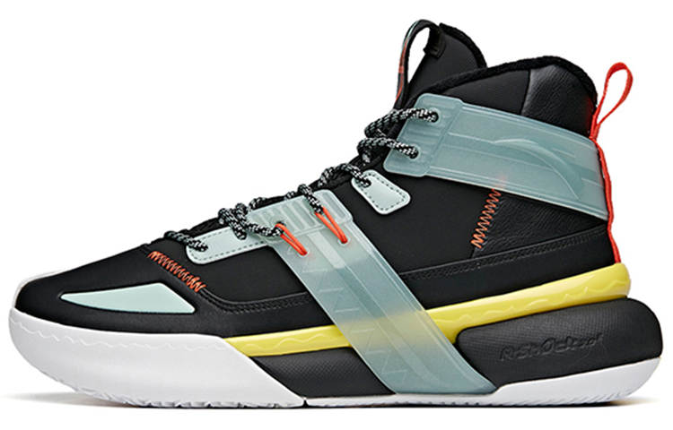 ANTA Crazy 4 Basketball Shoes Men’s High Top Black/Green/Orange