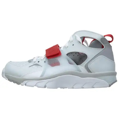 Nike Air Trainer Huarache Slip Resistant Mid top Basketball Shoes Men's Gray White