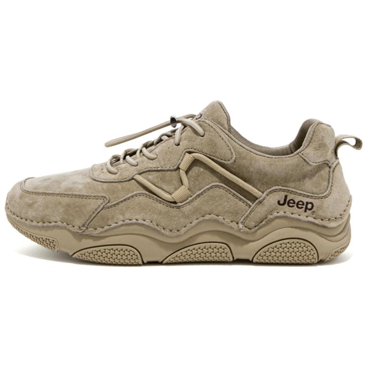 Jeep Pigskin Low top Mountaineering Shoes Men’s Khaki