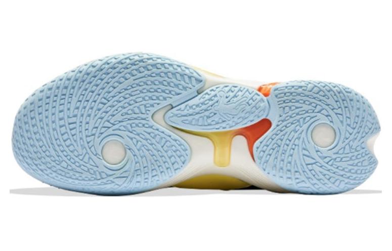QIAODAN Wind Blade 3 Comfortable Slip Resistant Abrasion Resistant Low top Basketball Shoes Men’s Black Blue Orange
