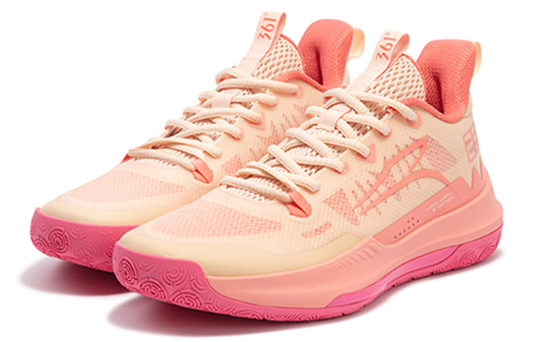 361° DVD Team Red Coral Game Ready Cushioning Slip Resistant Abrasion Resistant Breathable Low top Basketball Shoes
