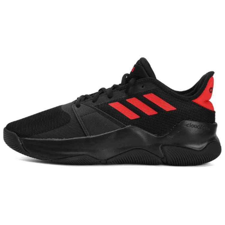 Adidas Streetflow Slip Resistant Abrasion Resistant Low top Basketball Shoes Men's Black