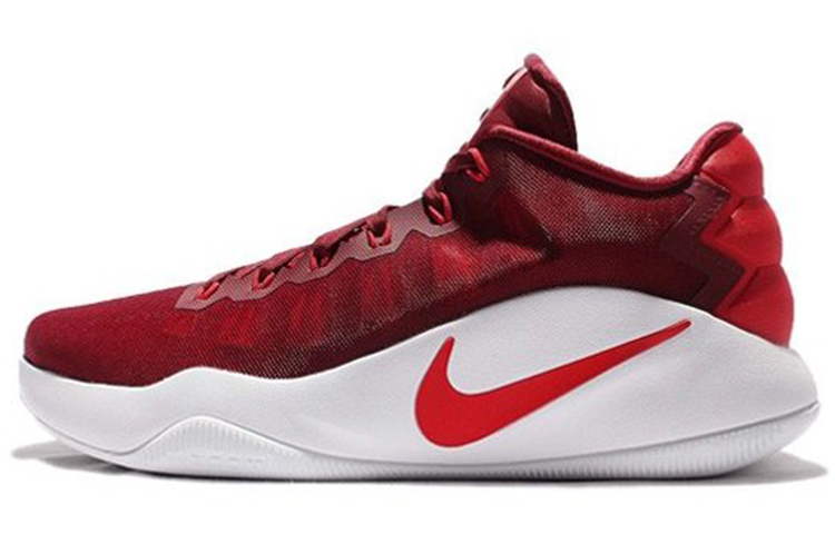 Nike Hyperdunk 2016 Basketball Shoes Men's Low Top Burgundy/White