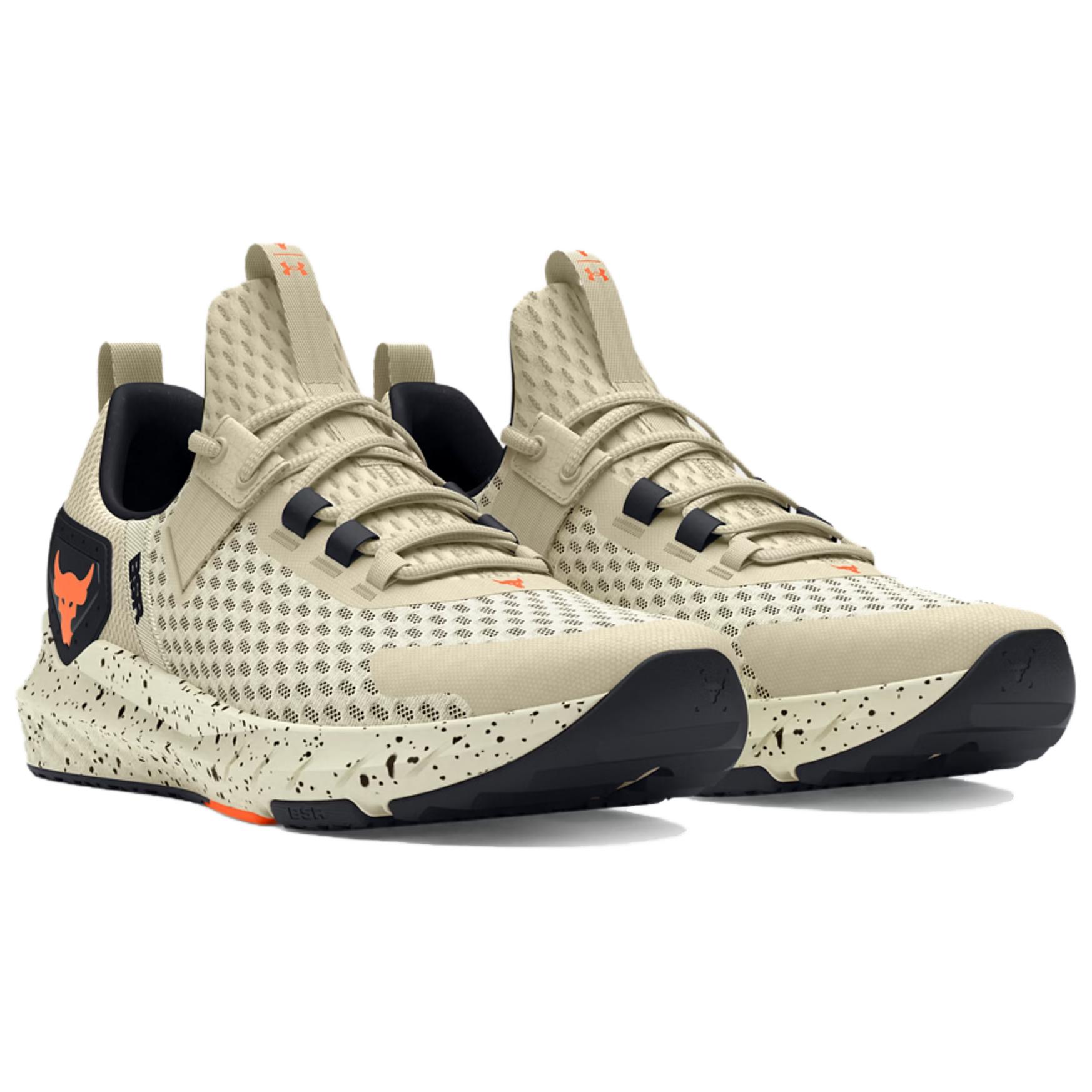 Under Armour Project Rock BSR 4 Breathable Low top Training Shoes Men’s Beige Black