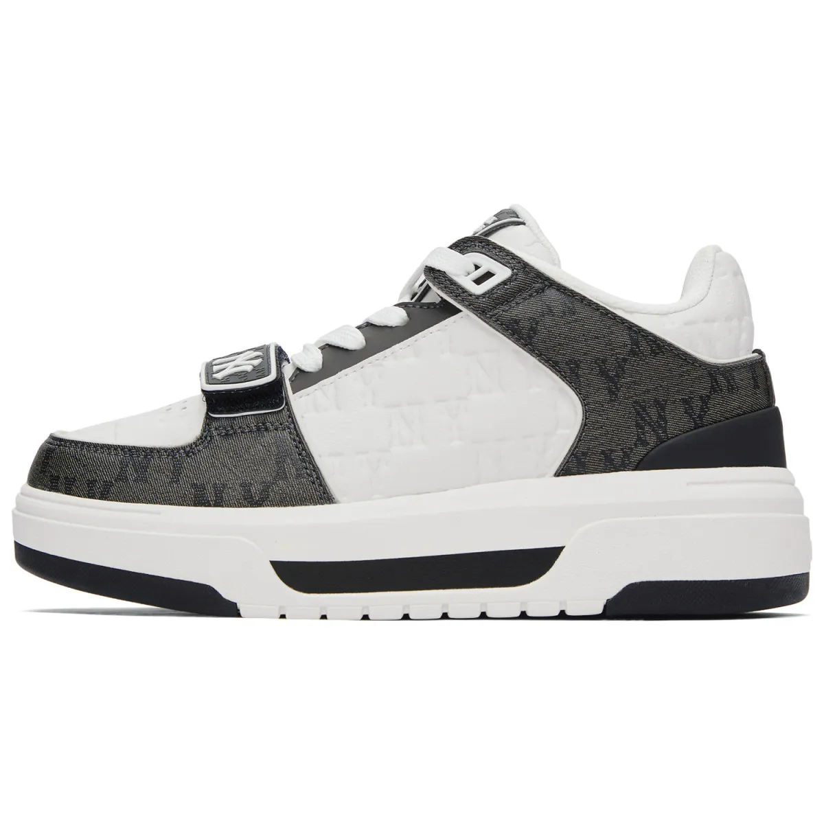 MLB New York Yankees Synthetic Leather High top Skateboard Shoes Unisex Black