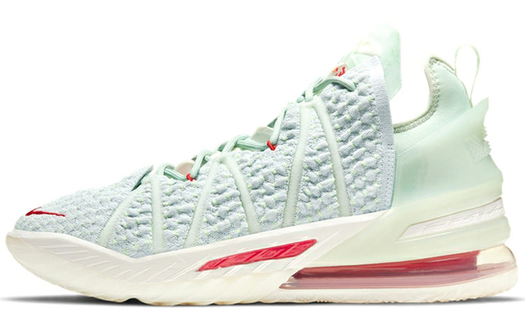 Nike Lebron 18 Empire Jade EP James China Limited Round-toe lace-up Low-top Zoom basketball shoes Men and women Light green