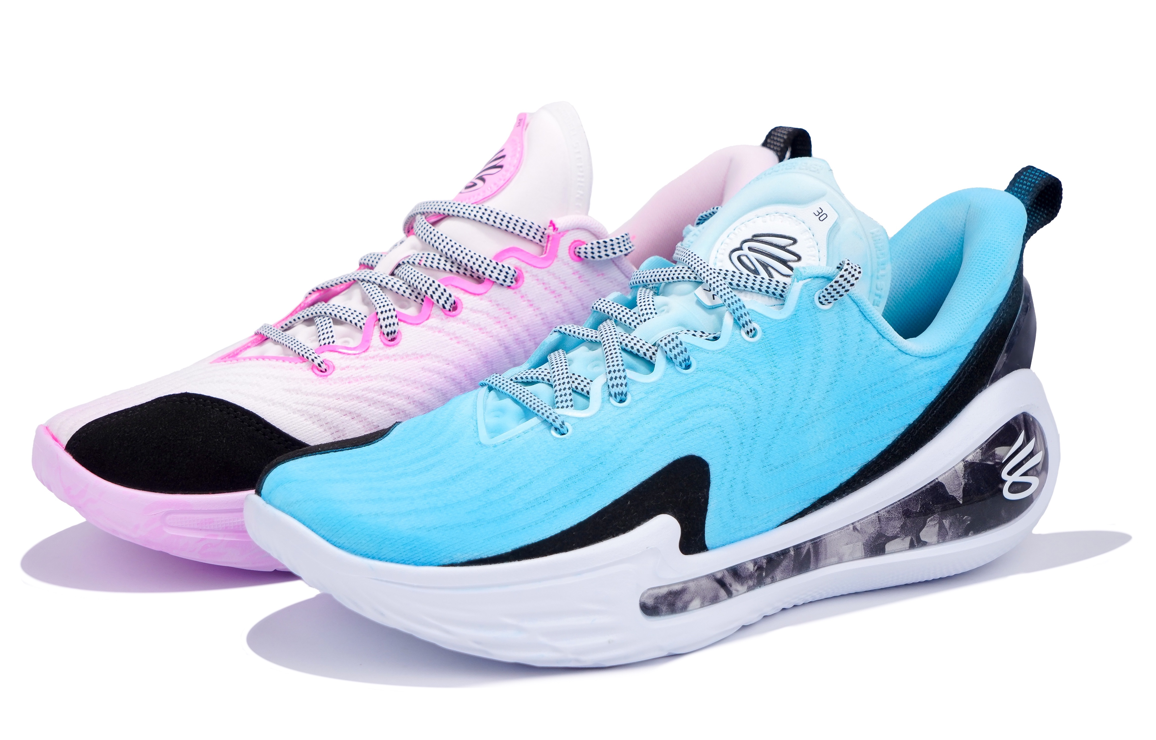 Under Armour Curry 12 Slip Resistant Abrasion Resistant Low top Basketball Shoes Men’s Blue Pink