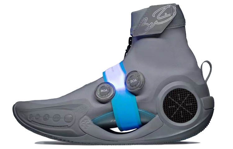 LiNing WOW 9 Wade's Way 9 Infinity \"Gray Boy\" Comfortable fabric synthetic leather TPU shock-absorbing anti-slip wear-resistant wrapping support high-top basketball shoes men's Gray Boy