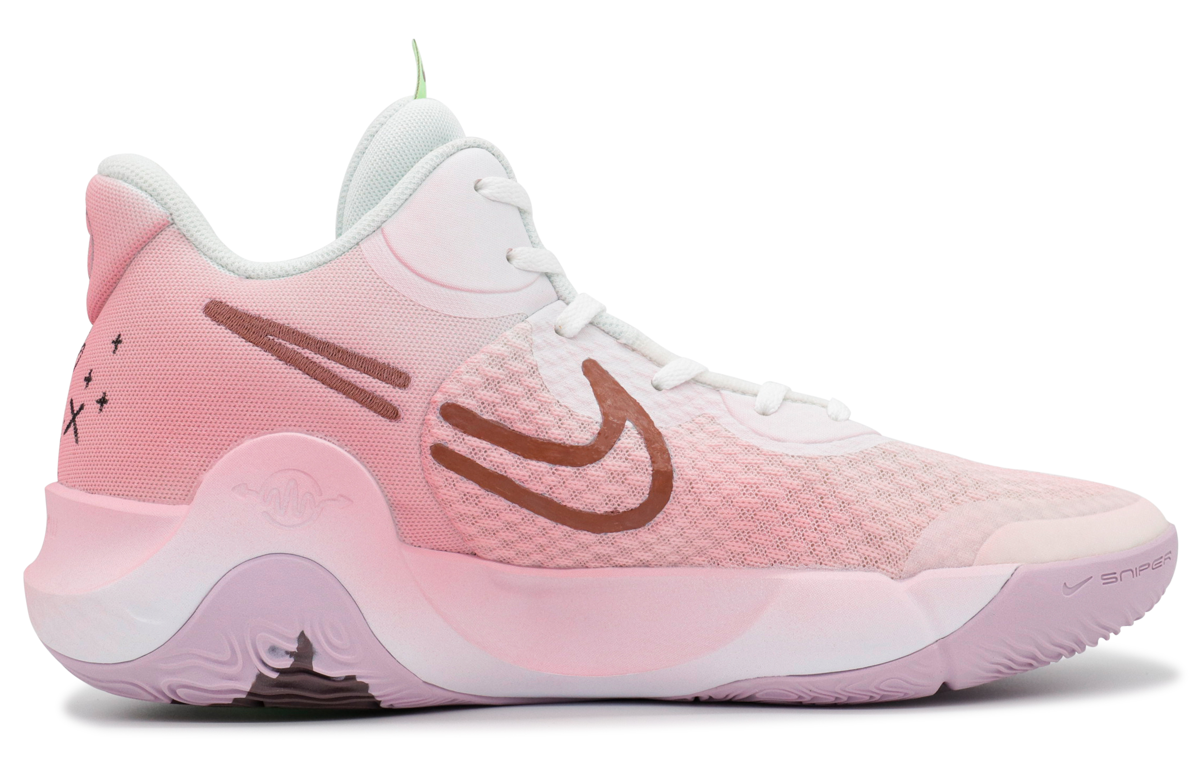 Nike KD Trey 5 IX Dream Pink Dance Cushioning Impact Resistant Abrasion Resistant Slip Resistant