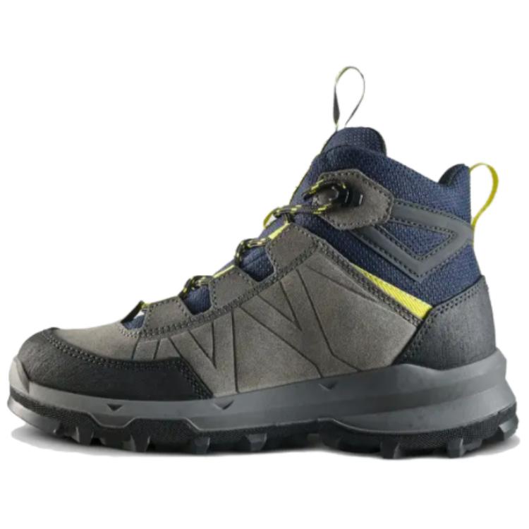 DECATHLON MH500 Cushioning Abrasion Resistant Waterproof High top Hiking Shoes Women's Gray Blue