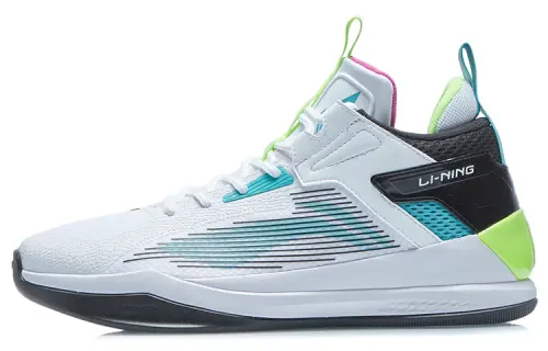 LiNing Li Ning Strike Wade's Way Comfortable and Versatile Fabric TPU Shock Absorbing, Anti-Slip and Wear-Resistant Low-top Li Ning Cloud Basketball Shoes Men's White