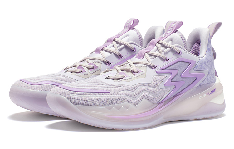 361° Big3 3.0 Pro Hangzhou Leno Cushioning, Wear Resistant Low top Basketball Shoes Men’s Light Paste Purple