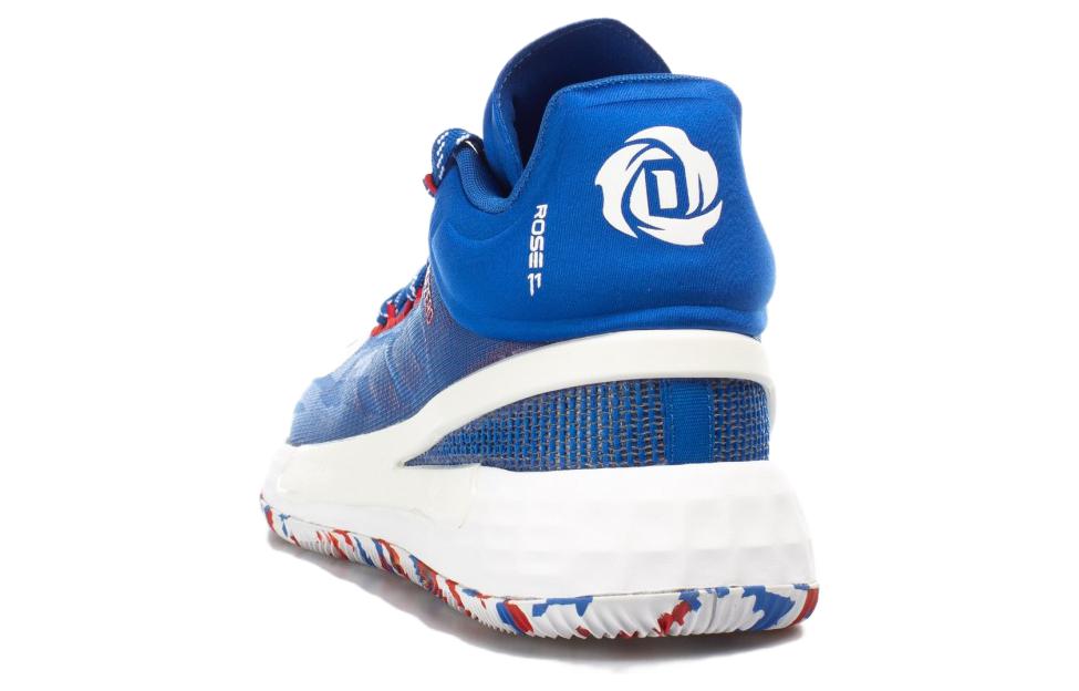 Мужские кроссовки adidas D Rose 11 (сине-бело-красные) — Синий / белый / красный — фото 4