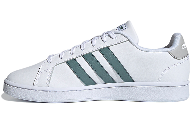 Мужские кеды adidas neo GRAND COURT (бело-зеленые) — Белый / зелёный — фото 1