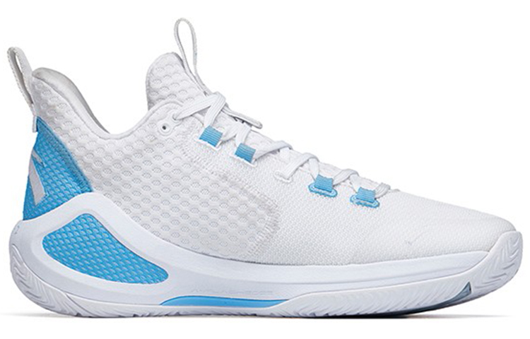 ANTA Alien 3 Basketball Shoes Men’s Mid Top Anta White/Light Purple Blue