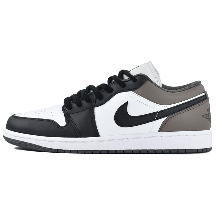 Jordan Air Jordan 1 Cushioning Slip Resistant Low top Vintage Basketball Shoes Unisex Black Brown