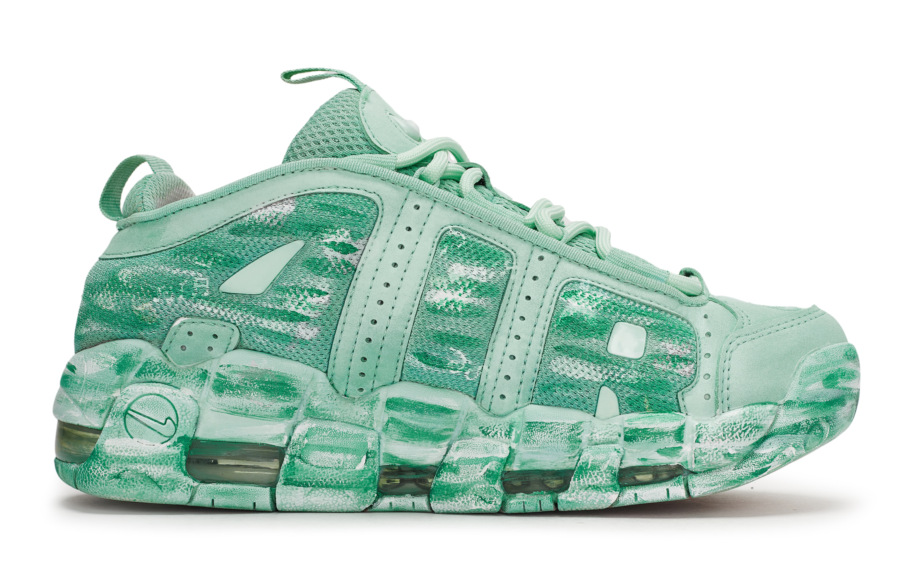 Nike Air More Uptempo Low top Vintage Basketball Shoes Unisex Green