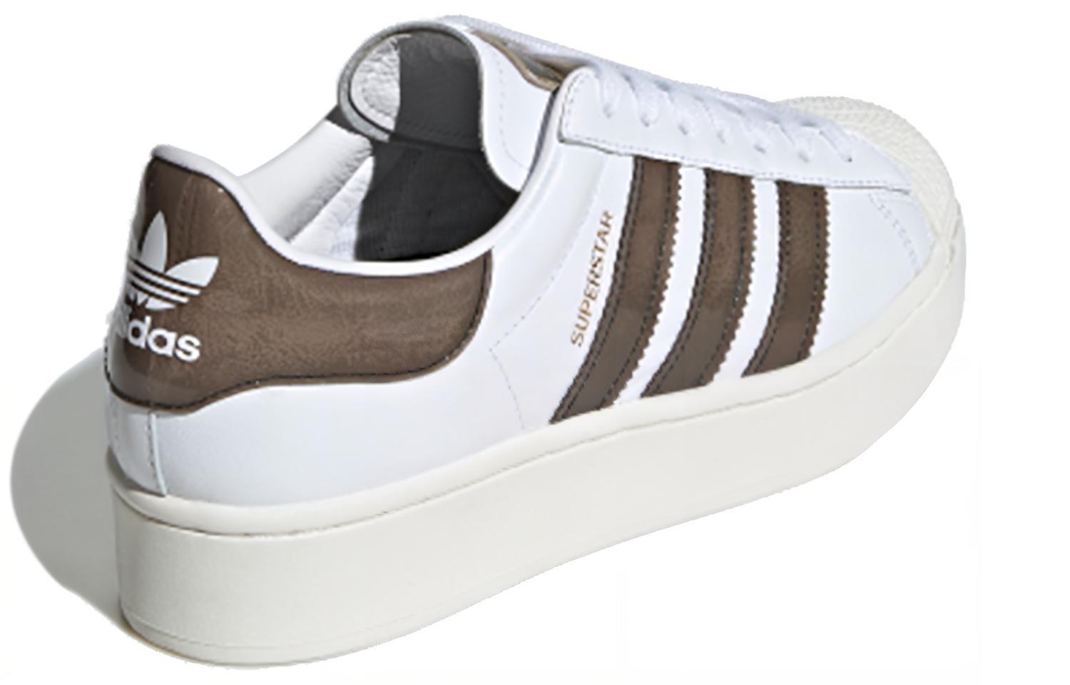 Женские кеды adidas Superstar Bold (бело-коричневые) — Белыйкоричневый — фото 3