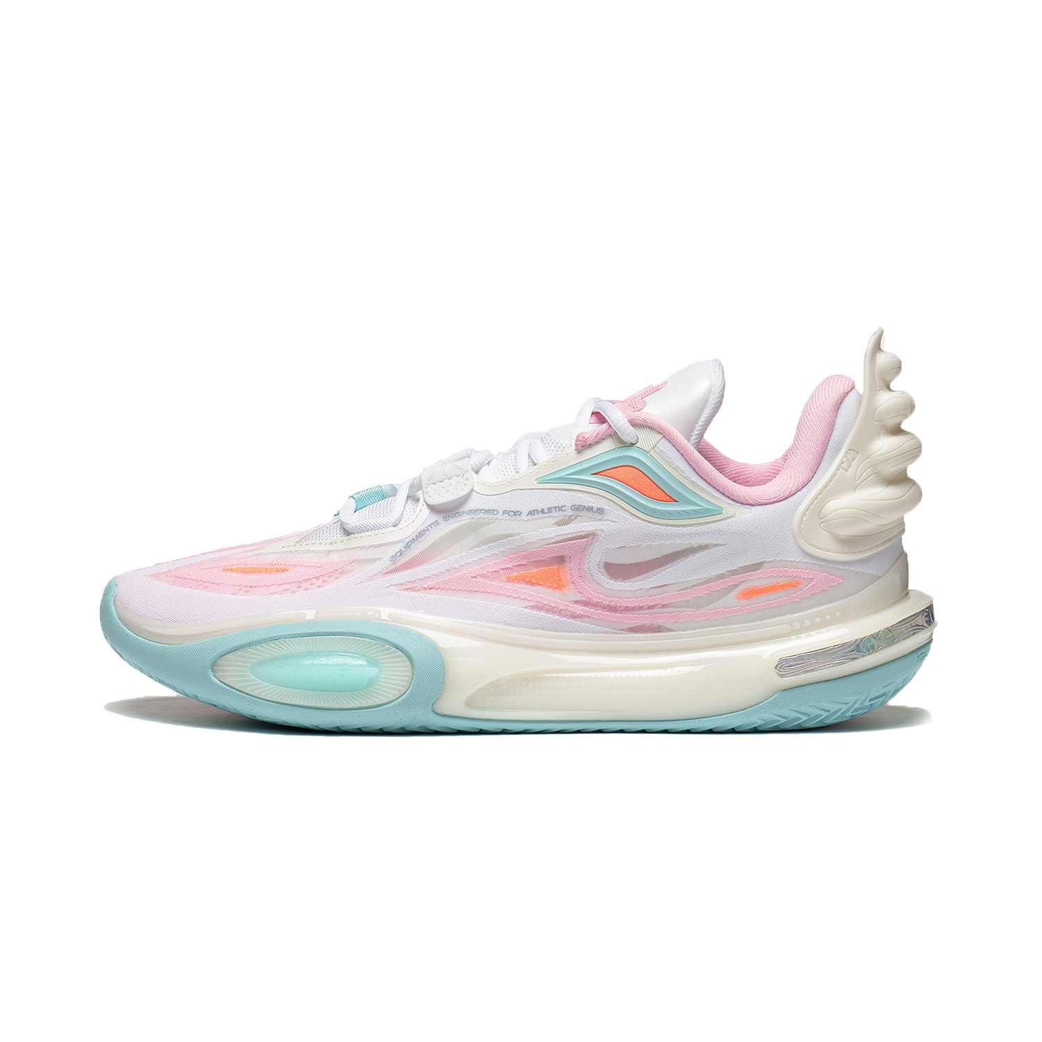 LiNing Li Ning City 11 V2 Wade Reinforced Impact Buffering Easy and Flexible Steering Shock Absorption Anti-Slip Rebound Low-top Basketball Shoes Men's Pink
